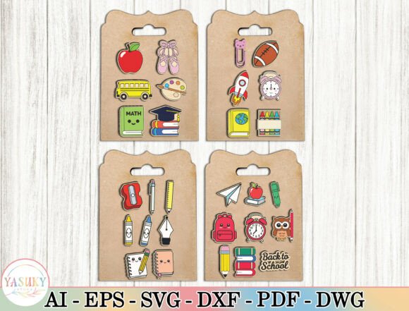 Back to School Stud Earring SVG Bundle: Laser Cutting & Earrings