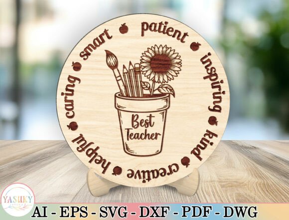 Best Teacher Sign Laser Cut File SVG: Laser Cutting for Other Celebrations
