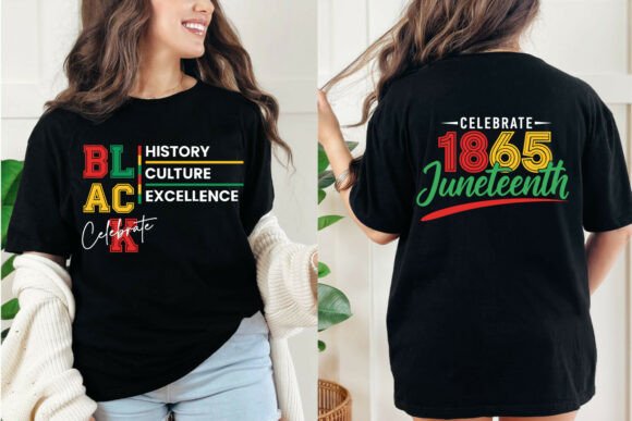 Black Excellence 1865 Juneteenth Tee SVG