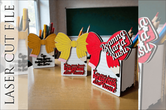 Bow Pencil Holder SVG