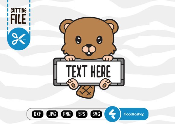 Forest Animal Board Art, Beaver SVG