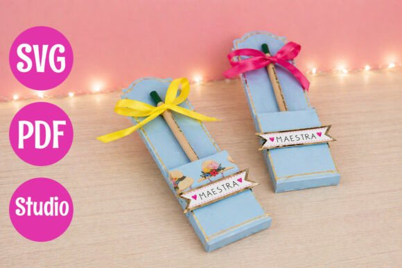 Pencil Box with Bookmark Holder: 3D SVG for School Brands