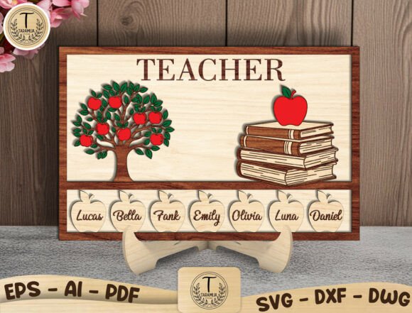 Personalized Teacher Sign SVG: Laser Cutting for Other Celebrations