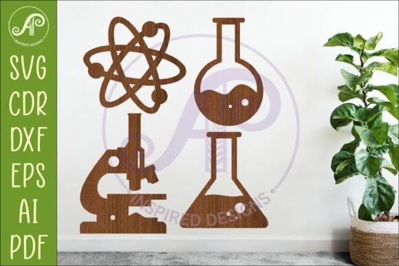 School Icons SVG Teacher Classroom 2 for Laser Cutting & Wall Decor