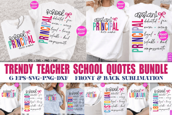 School Occupation PNG Bundle: Graphics & T-Shirt Designs