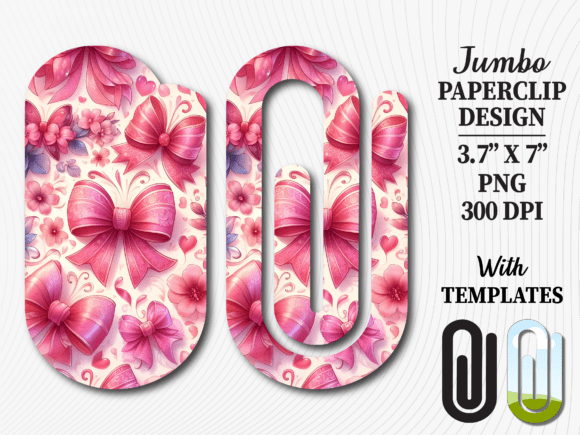Soft Pink Cherry Blossom Jumbo Paperclip: Graphics & Crafts