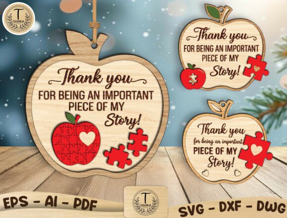 Teacher Appreciation Ornament Laser Cut