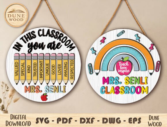 Teacher Classroom Sign: Laser Cutting for Home Decor