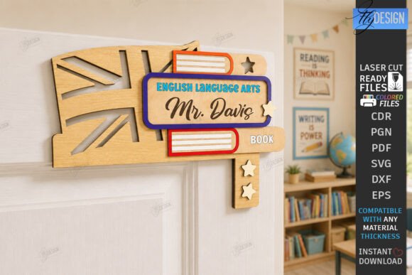 Teacher Door Corner Laser Cut Wall Decor