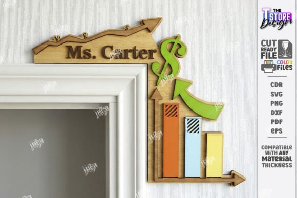 Teacher Door Corner Sign Laser Cutting Signs