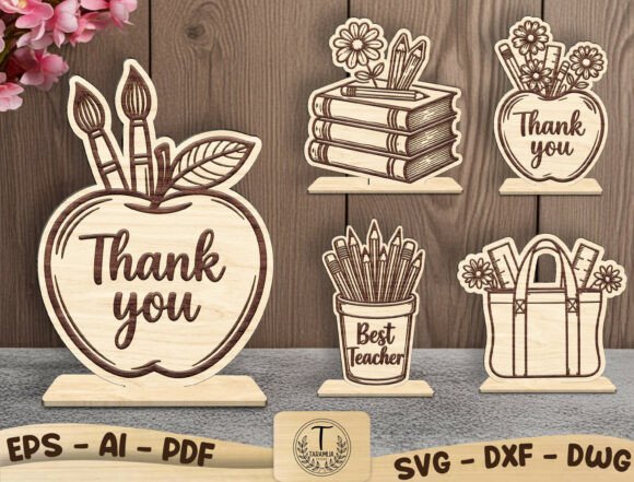 Teacher Laser Cut Files SVG Bundle: Laser Cutting & Other Celebrations