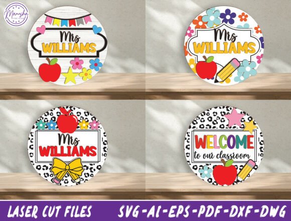 Teacher Name Sign Bundle: Laser Cutting & Home Decor