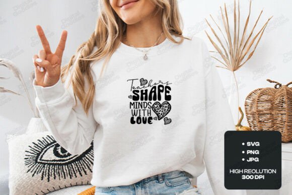Teachers Shape Minds with Love Leopard Graphics